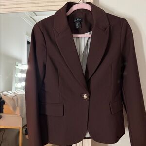 Nicole Miller Chocolate Brown Women's Blazer